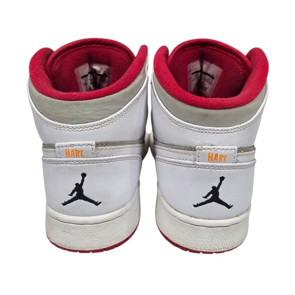 Jordan 1 Mid Hare GS 5Y White Grey Red 719554-123 Bugs Bunny Basketball Shoes - Picture 9 of 16